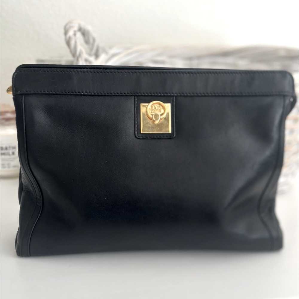 Authentic Celine Genuine Calfskin Leather Clutch with COA